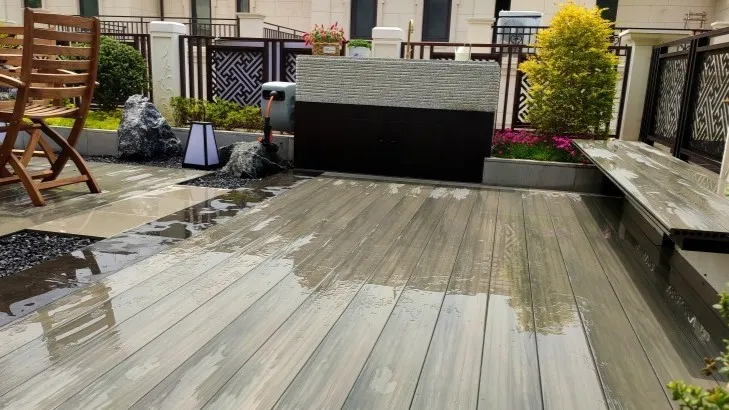 dry the composite decking