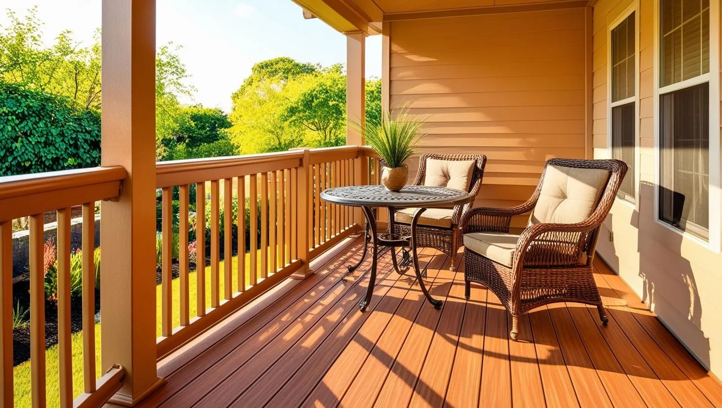 porch with wpc decking