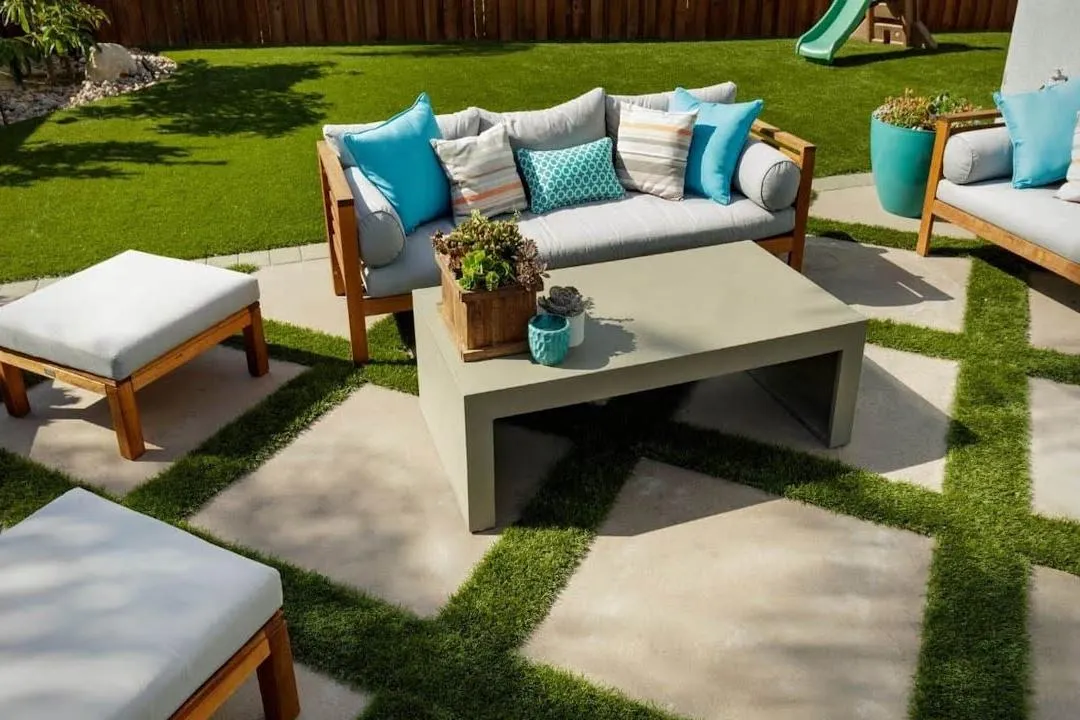 backyard floor ideas-Artificial Grass Flooring