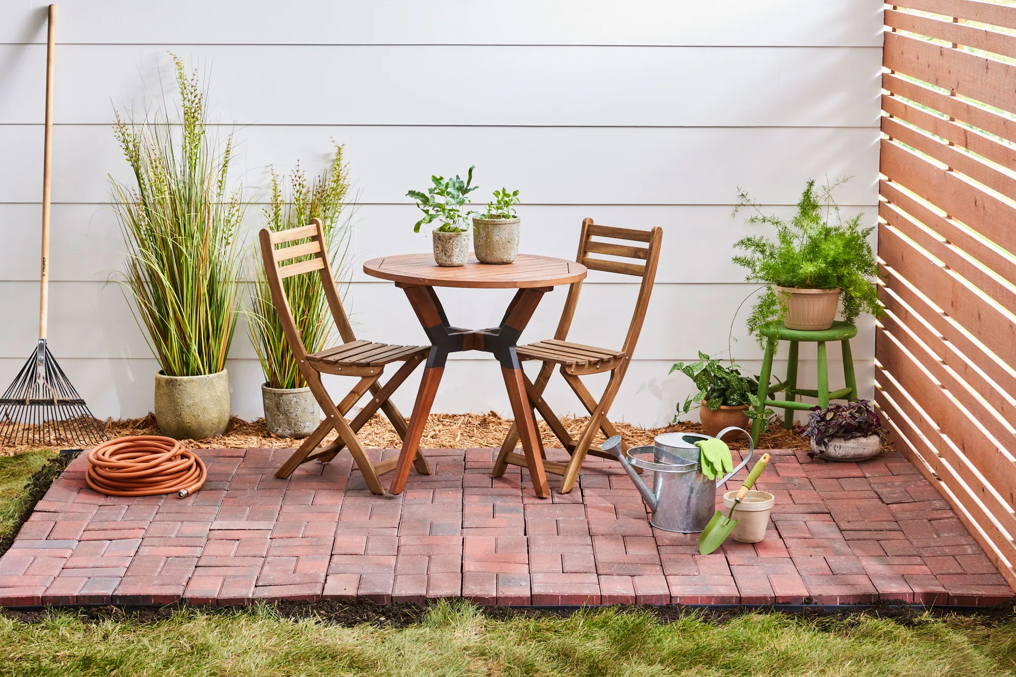 backyard floor ideas - DIY Brick Pathway or Patio