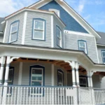 house with wpc wall panel