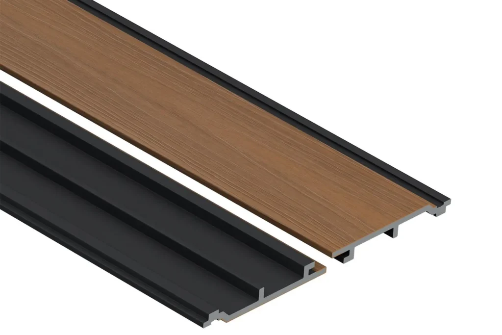 wpc wall panel in bicolor