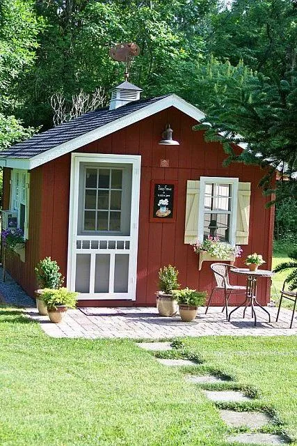 Garden Shed Color Ideas - Barn Red