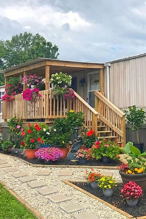 Mobile Home Porch Ideas - Budget-Friendly DIY Porch with Reclaimed Materials