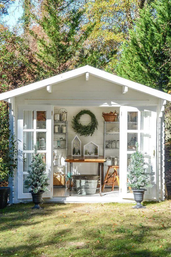 Garden Shed Color Ideas - Classic White