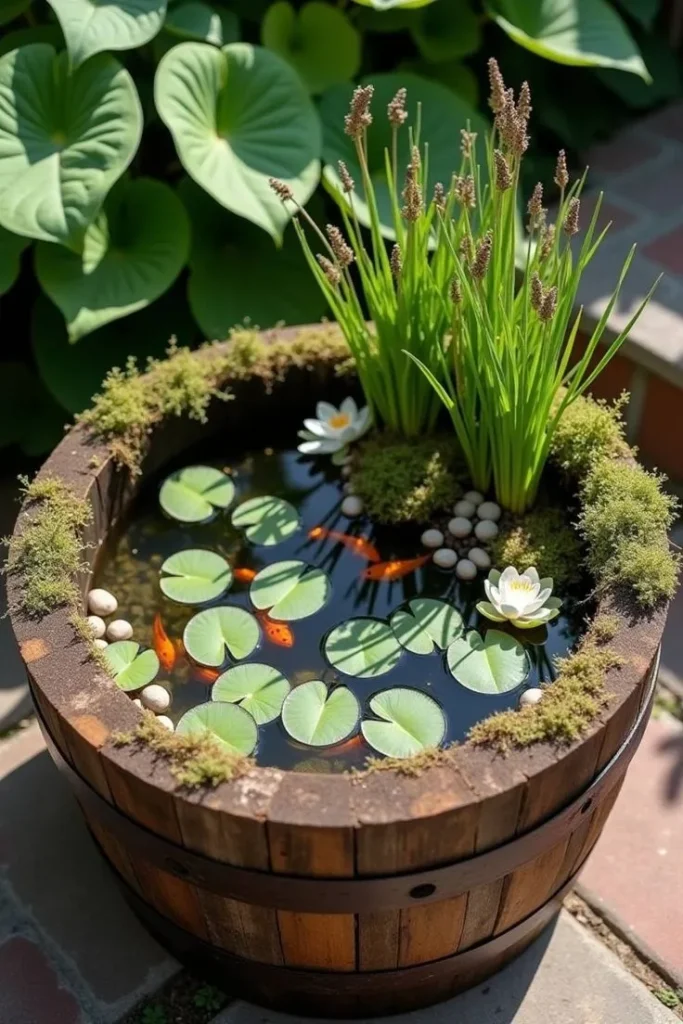 Garden Pond Ideas - Mini Container Pond