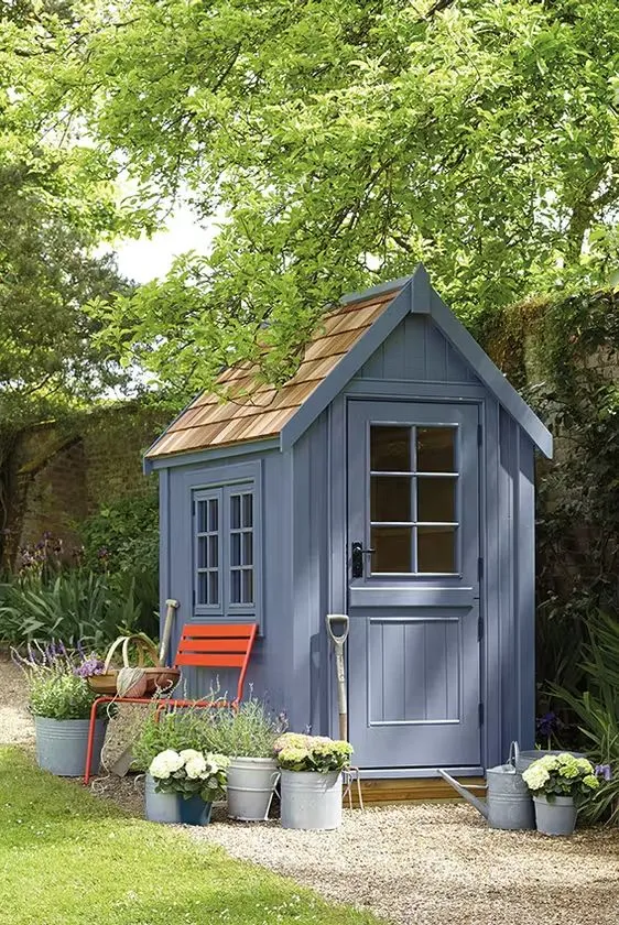 Garden Shed Color Ideas - Navy Blue