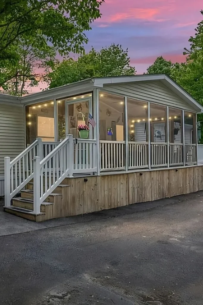 Mobile Home Porch Ideas - Screened-In Porch for All-Weather Comfort