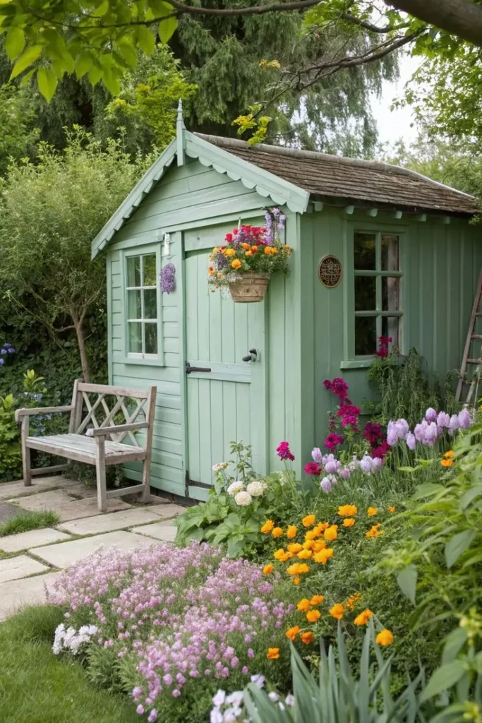 Garden Shed Color Ideas - Soft Sage Green