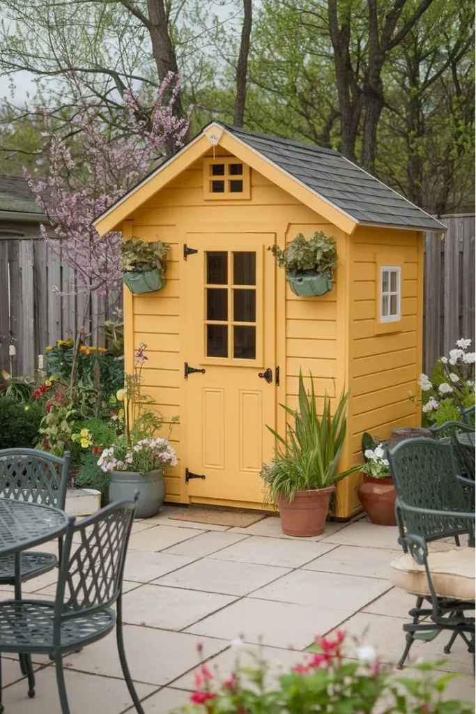 Garden Shed Color Ideas - Sunshine Yellow