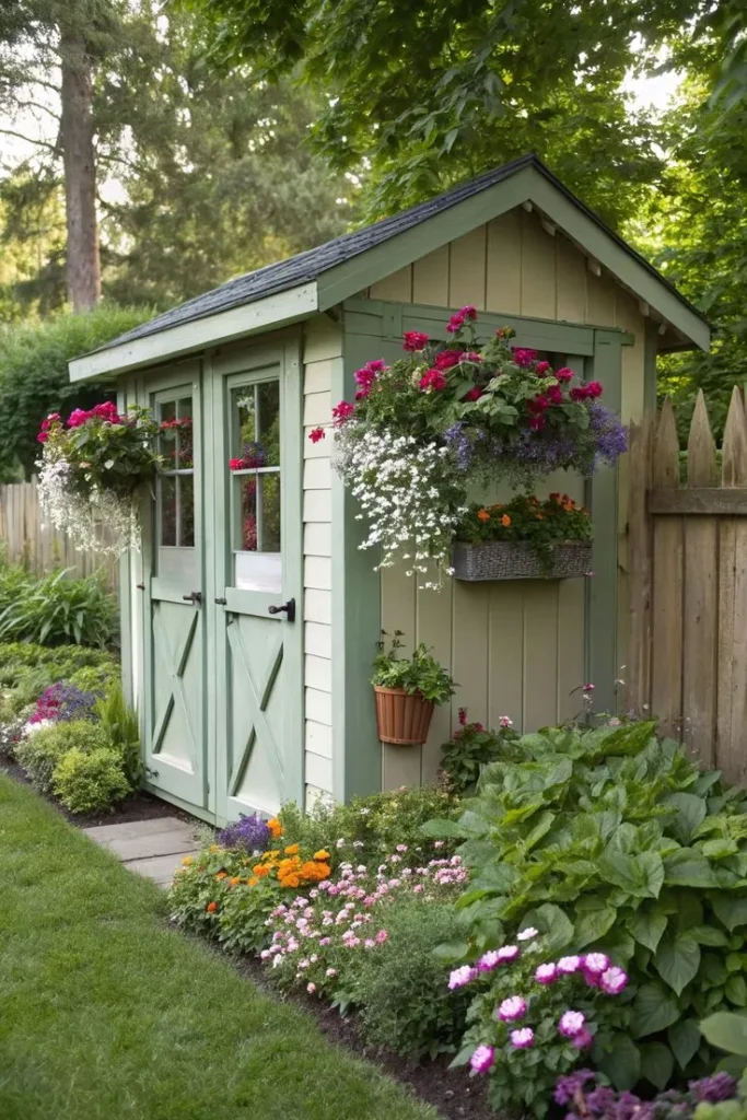 Garden Shed Color Ideas - Two-Tone Combinations
