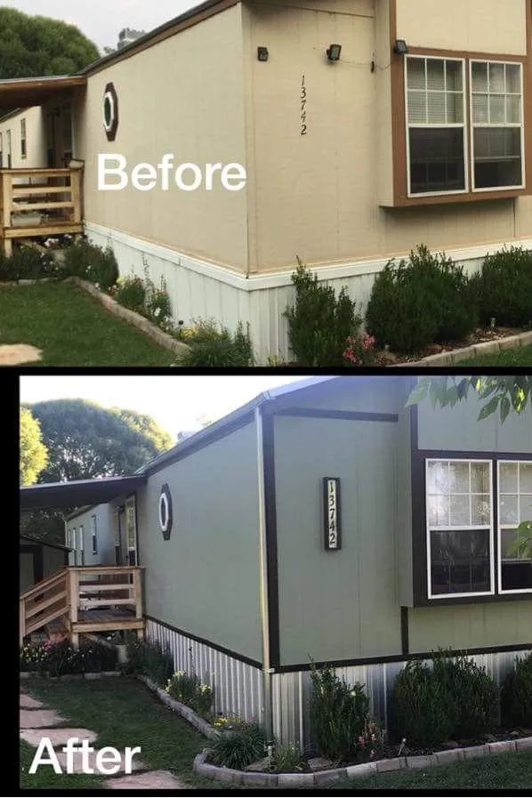 Mobile Home Remodel Ideas - paint wall and ceiling