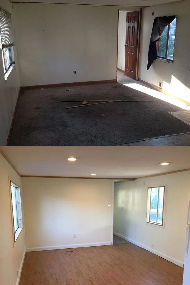 Mobile Home Remodel Ideas - replace old flooring