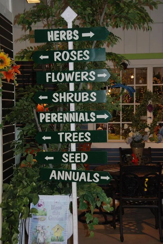 Garden Center Signage Ideas-Directional Signage