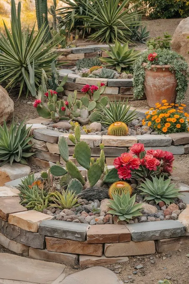 Cactus Garden Ideas - Raised Cactus Beds