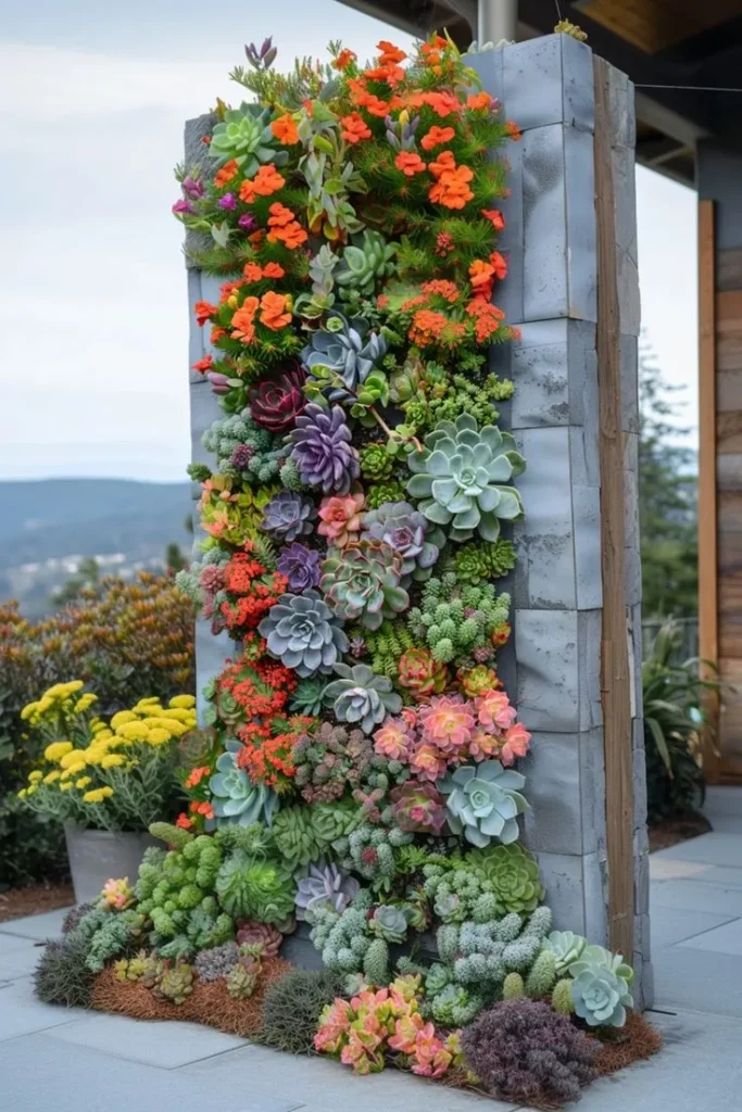 Cactus Garden Ideas - Vertical Cactus Wall