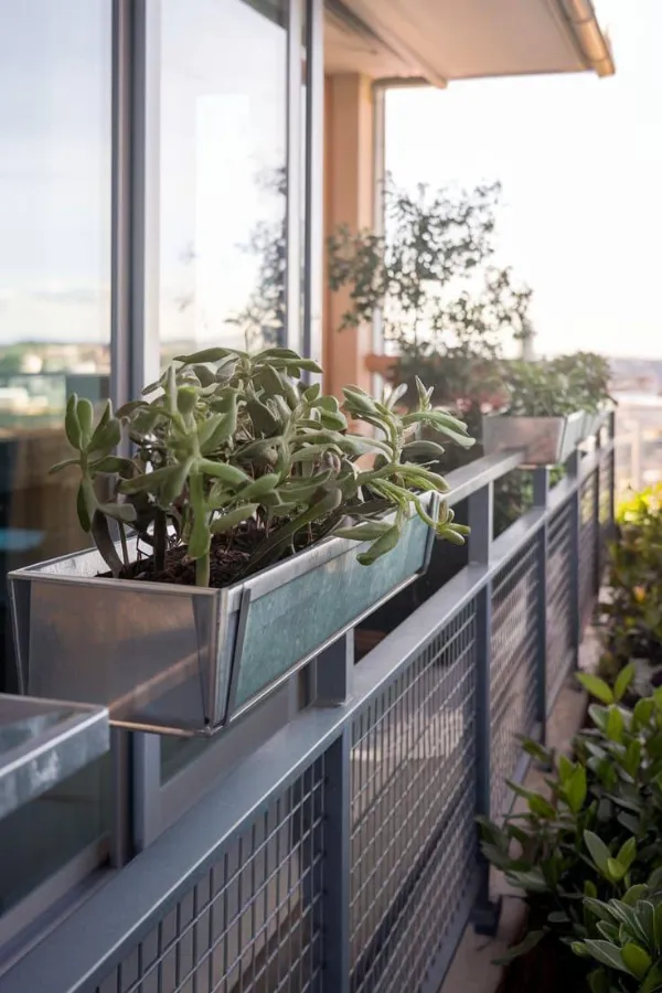 Balcony Railing Ideas-Balcony Railings with Built-In Planters