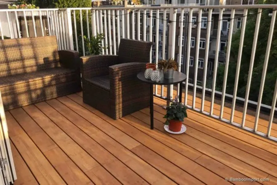 Balcony Flooring Ideas-Bamboo Flooring Panels Balcony