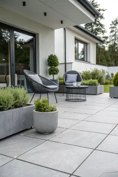 concrete patio ideas on a budget-concrete_patio_with_potted_plant