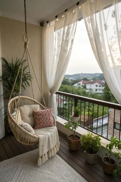 apartment_balcony_ideas_add_a_hammock_chair_or_swing