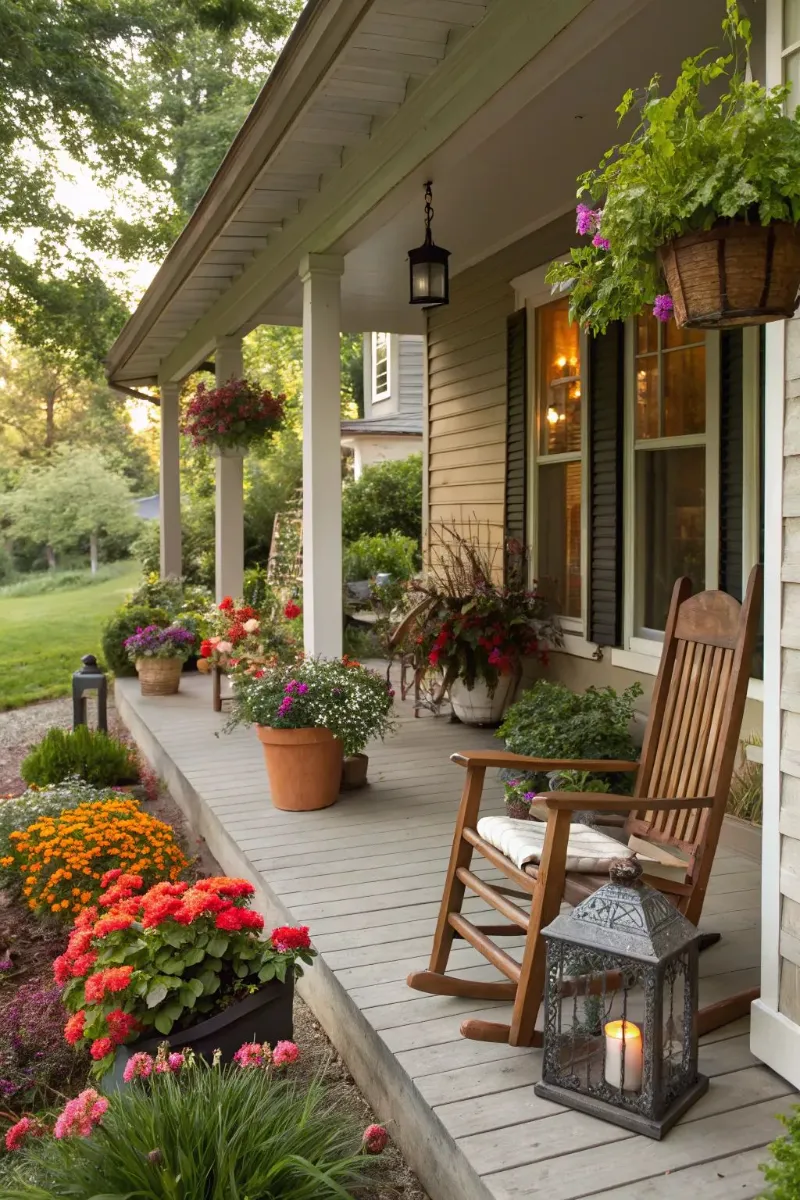 back porch ideas with plants and flowers
