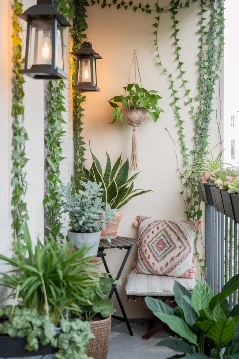 small balcony ideas with green plants