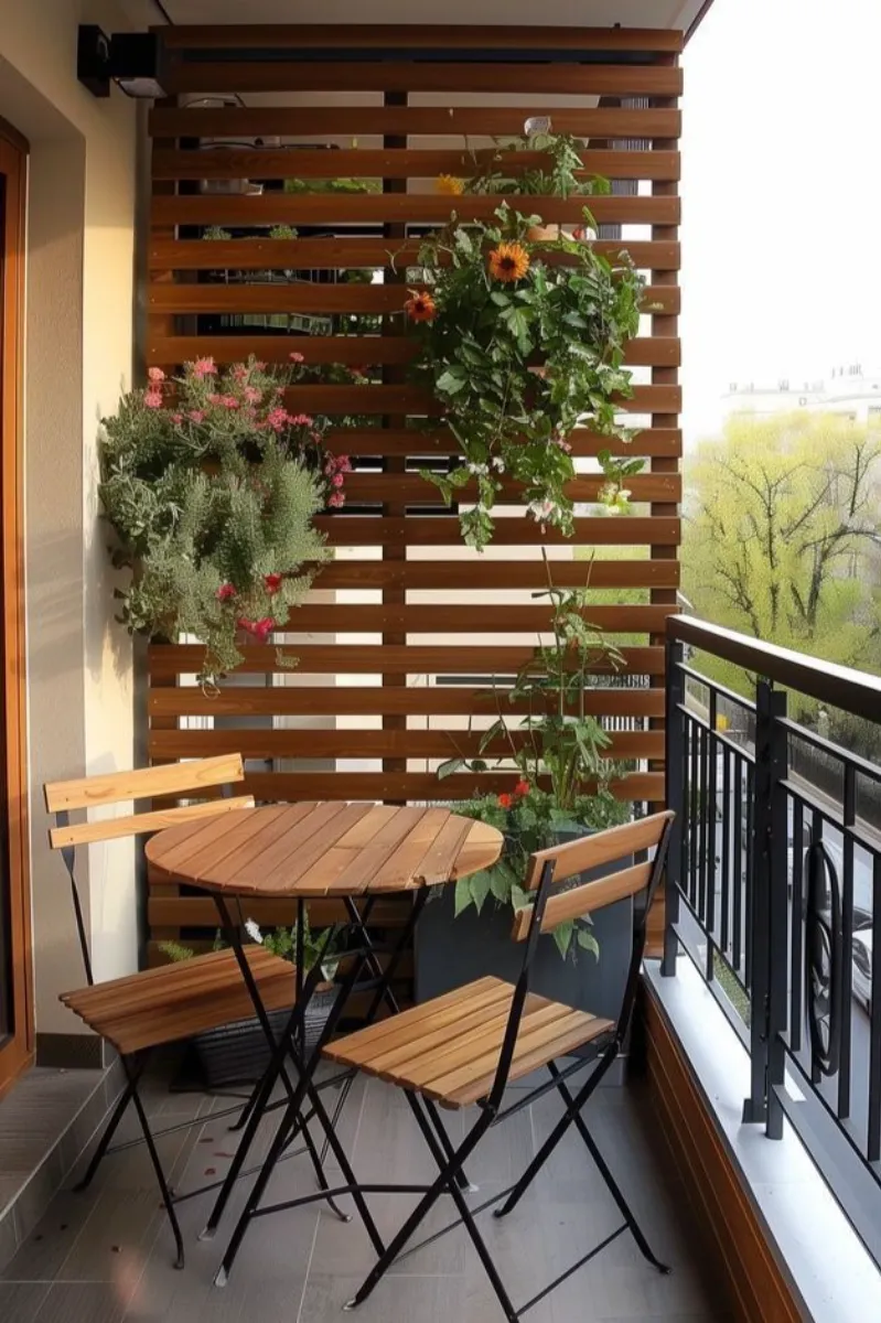 small balcony ideas with privacy screen