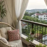 small balcony ideas with hammock swing