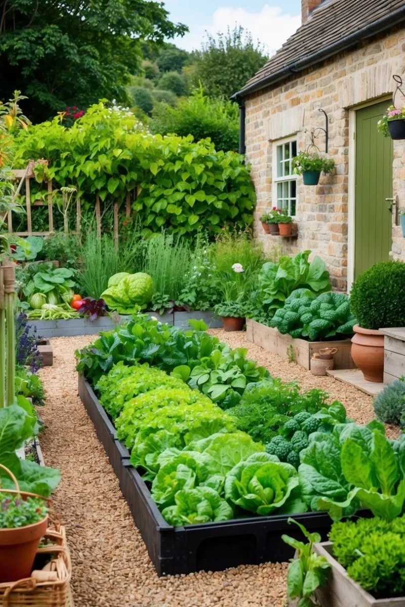 small garden ideas on a budget with herb raised bed