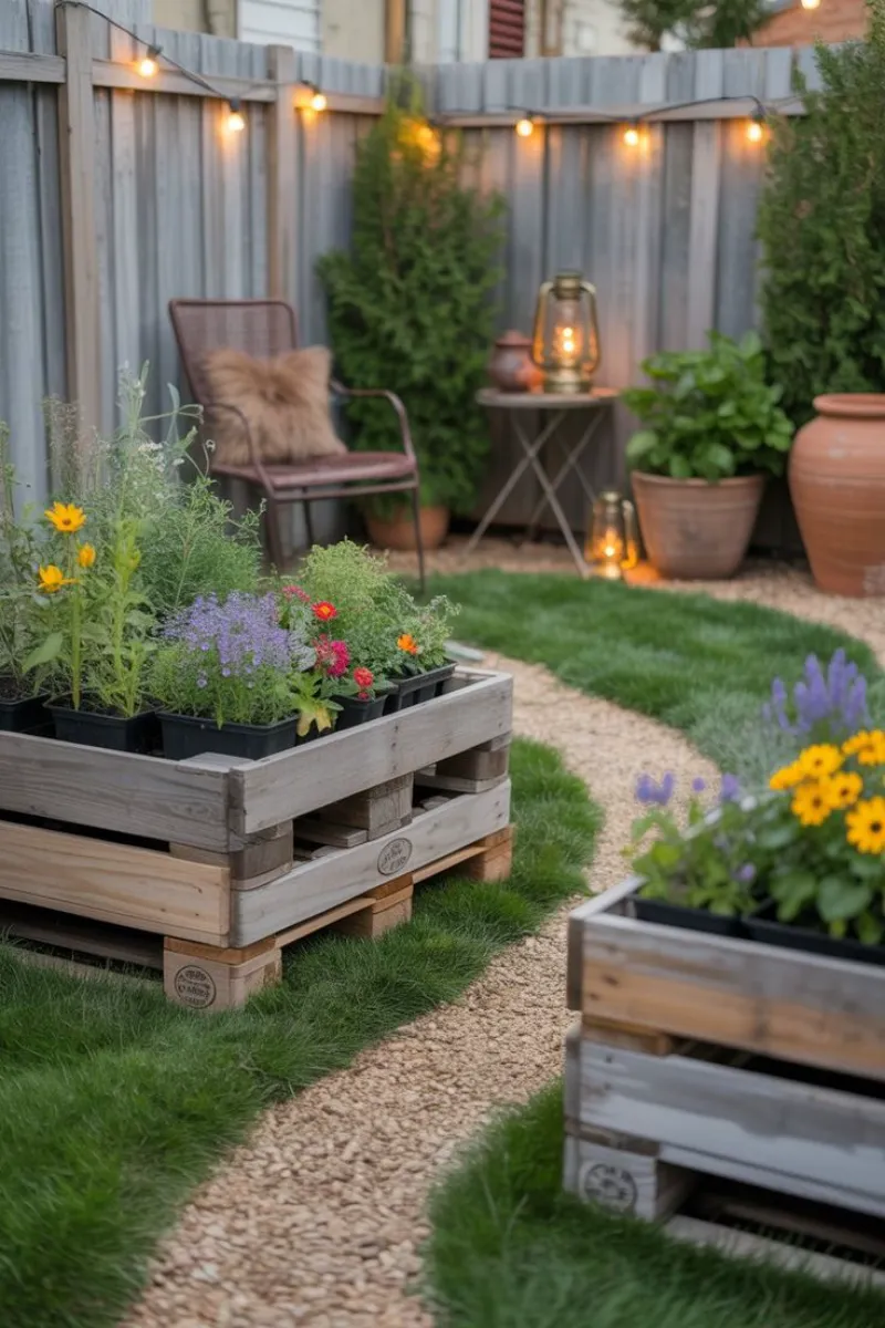 small garden ideas on a budget with recycled pallets