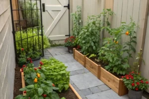 a small garden on a budget with container plants