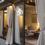 grommet-top drapery ideas for sliding patio doors