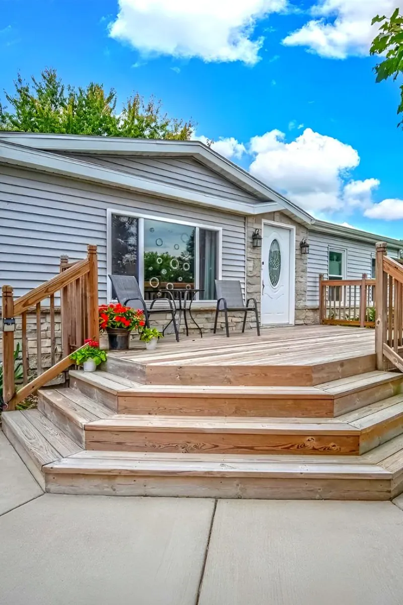mobile home deck ideas multi-level deck
