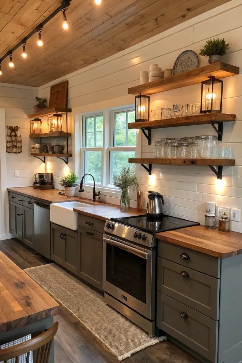 mobile home kitchen ideas with bright lighting