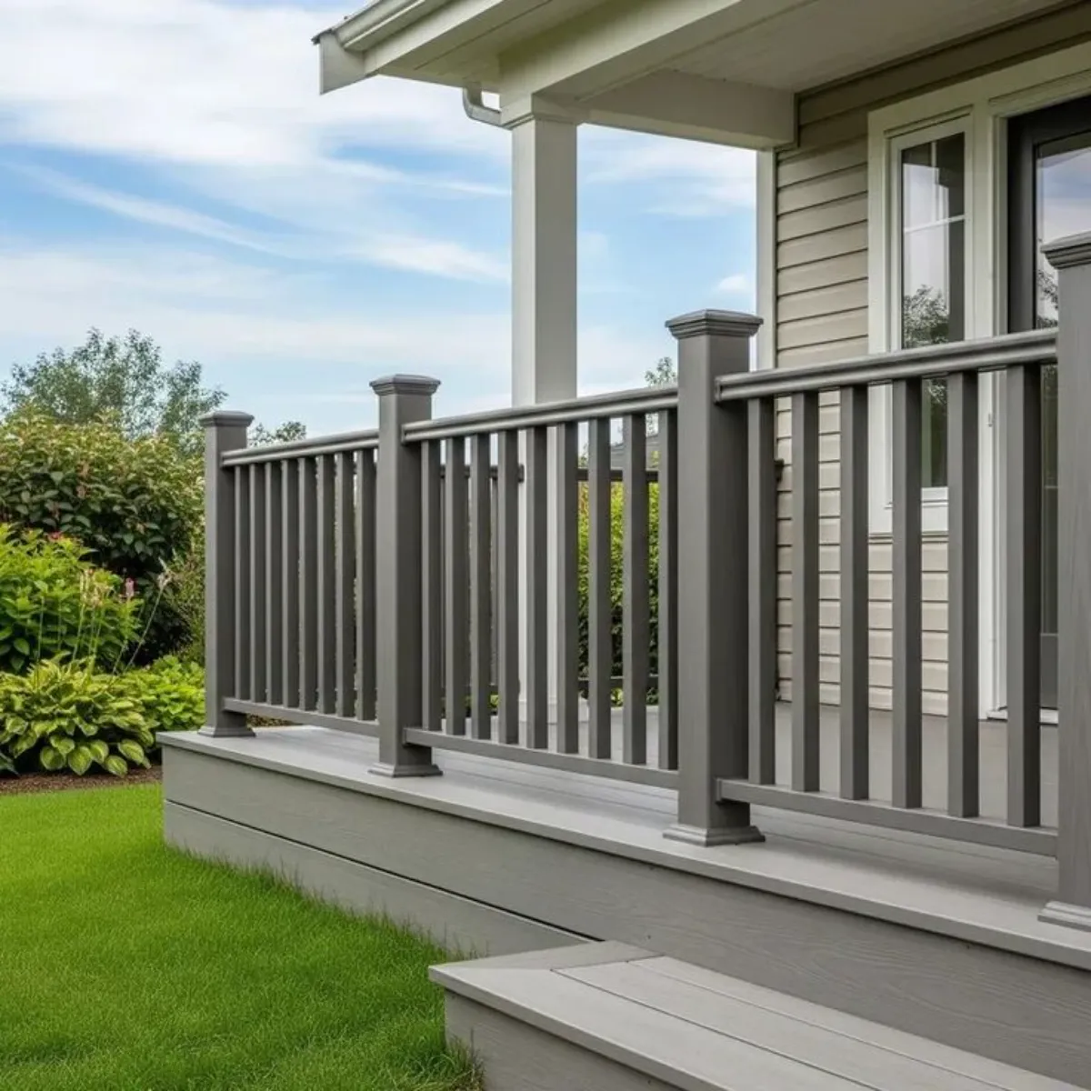 porch railing ideas with composite railing