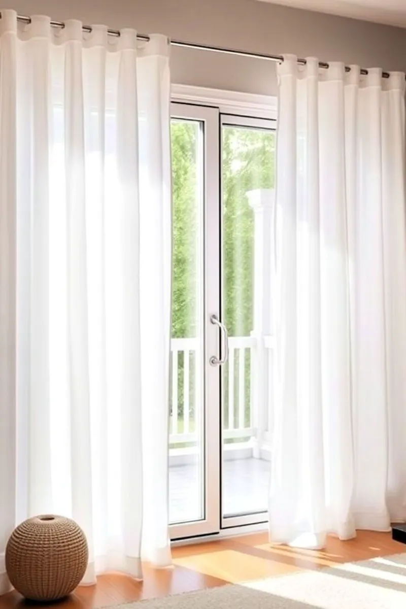 sheer drapery ideas for sliding patio doors