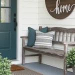 small front porch ideas with wall art decor