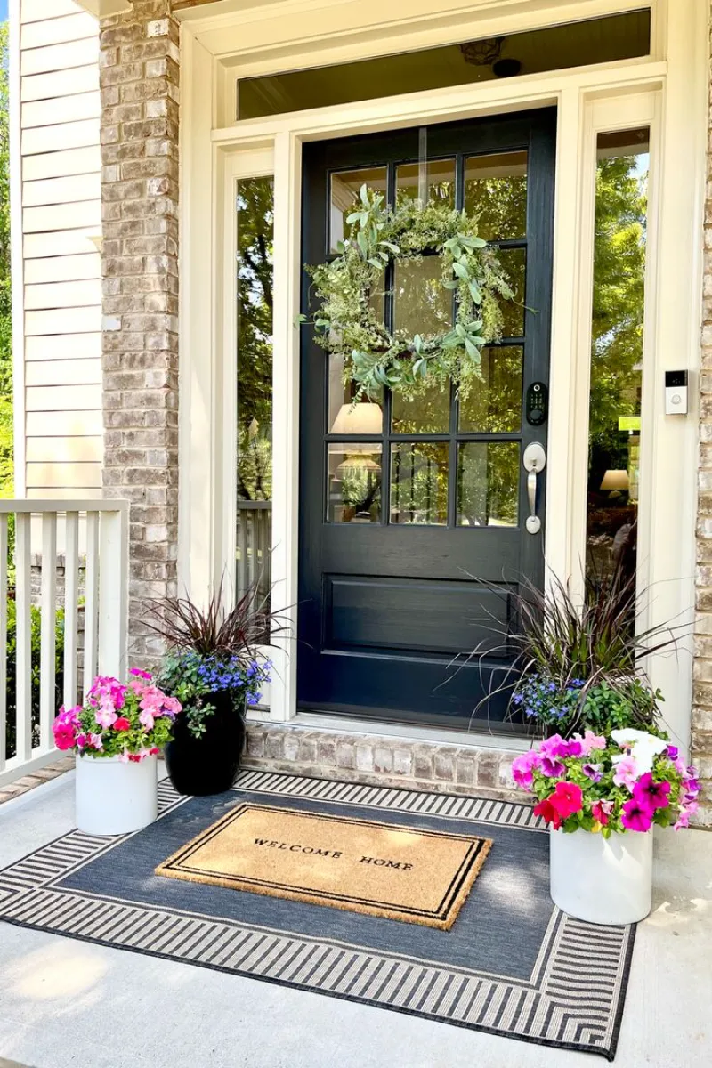 small front porch decor ideas with rug