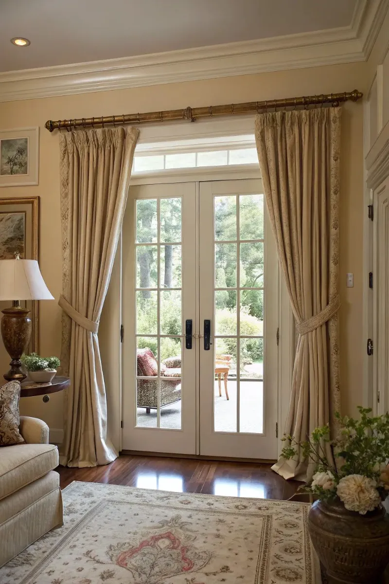 tieback drapery ideas for sliding patio doors