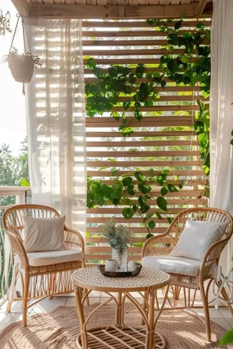 balcony decoration ideas with privacy screen