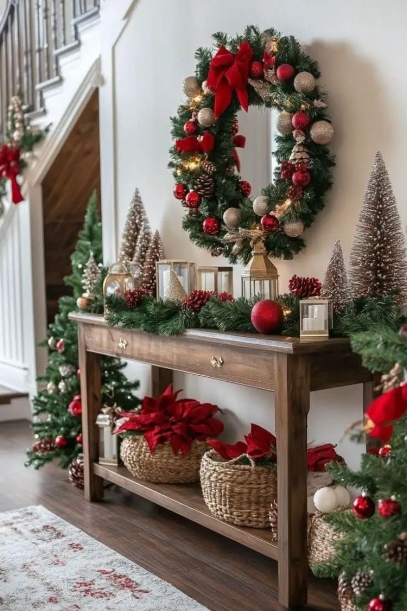 christmas living room decor ideas with repurposed ornaments