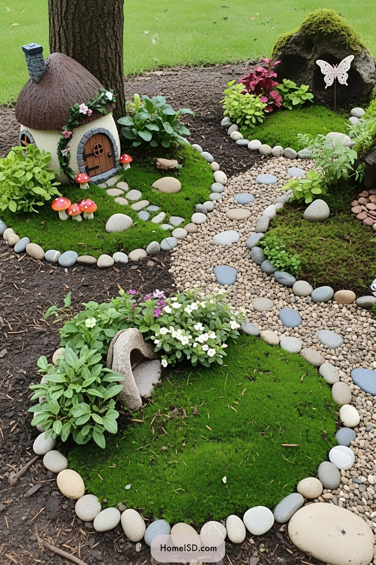 fairy ideas for the garden with rock pathway