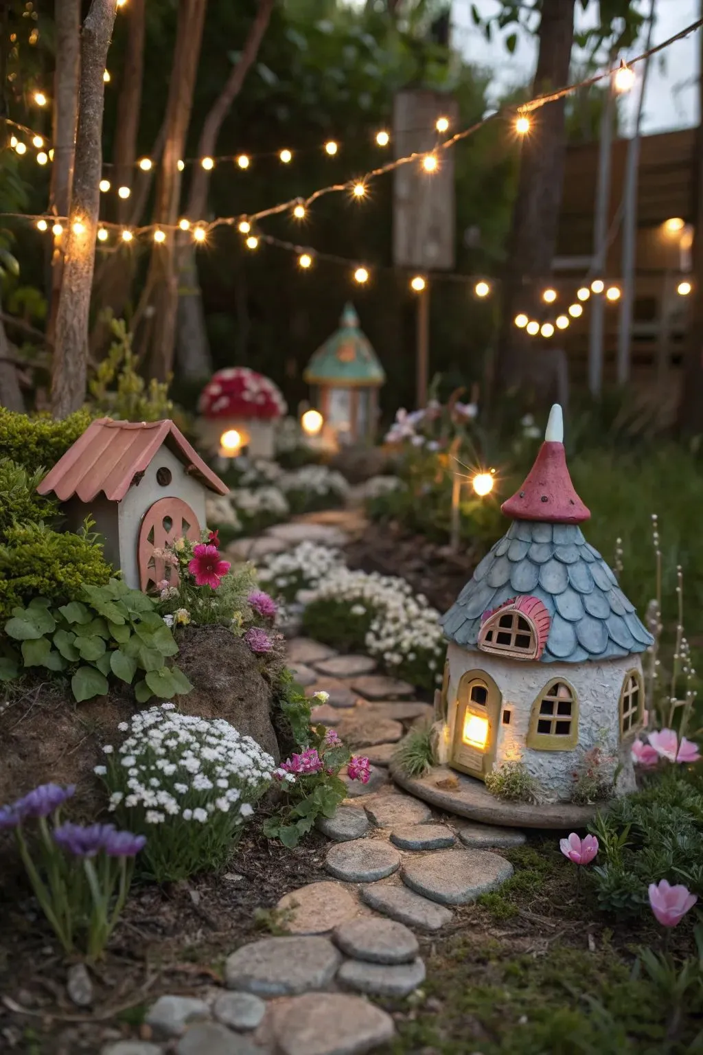 fairy ideas for the garden with a mini village
