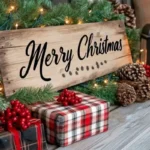 outdoor christmas decorations ideas diy welcome sign