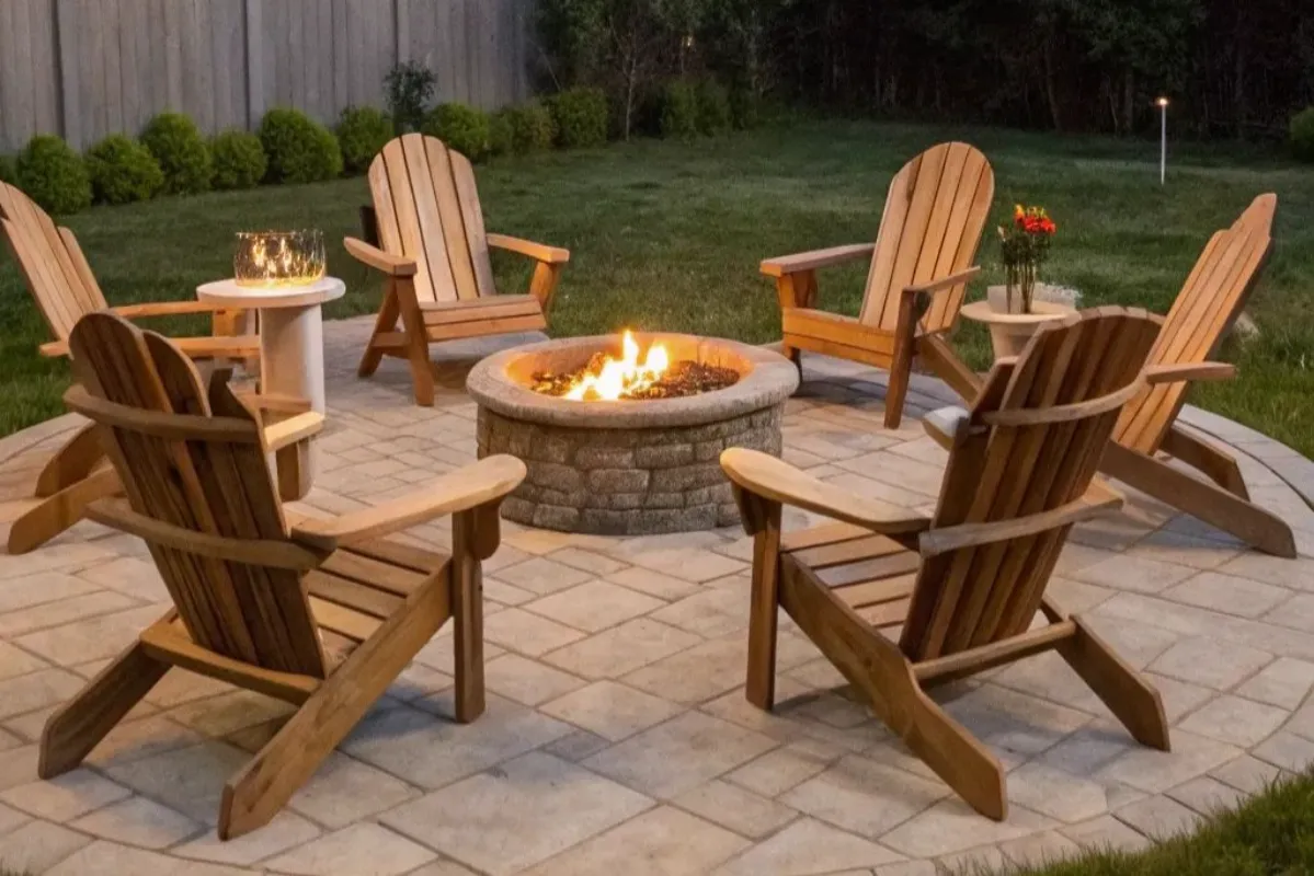 adirondack chairs for fire pit seating