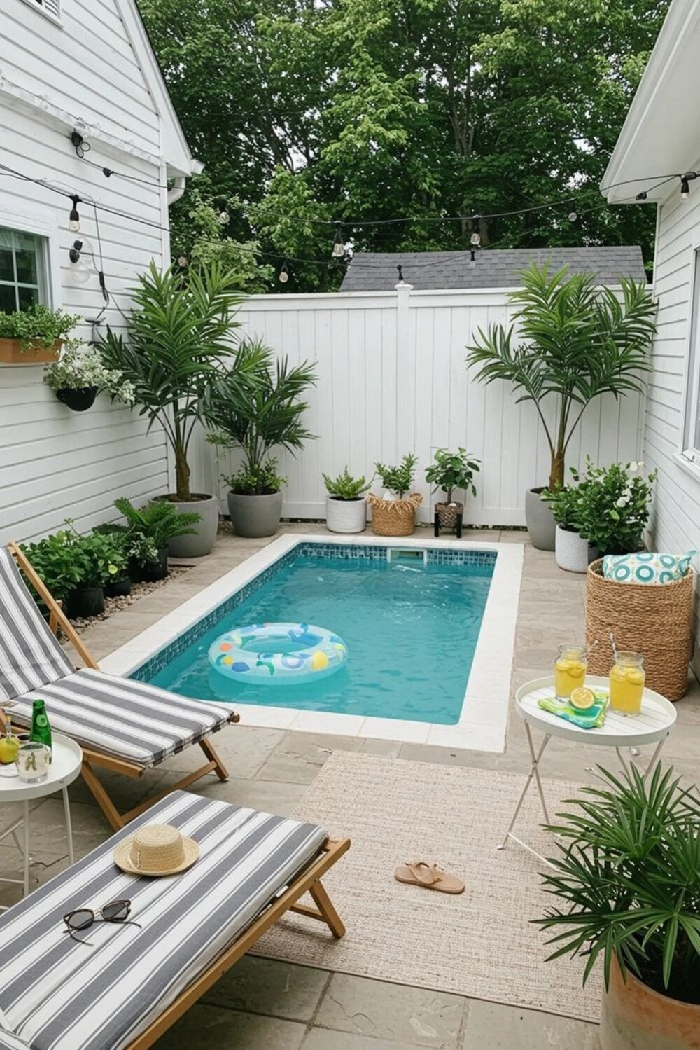 a small backyard plunge pool